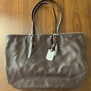 Longchamp leather carry-all tote